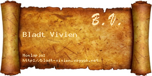 Bladt Vivien névjegykártya